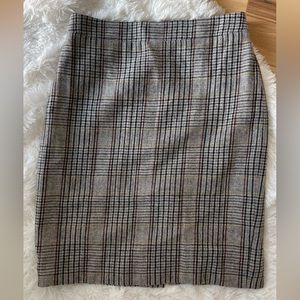 J Crew Plaid Pencil Skirt size 0